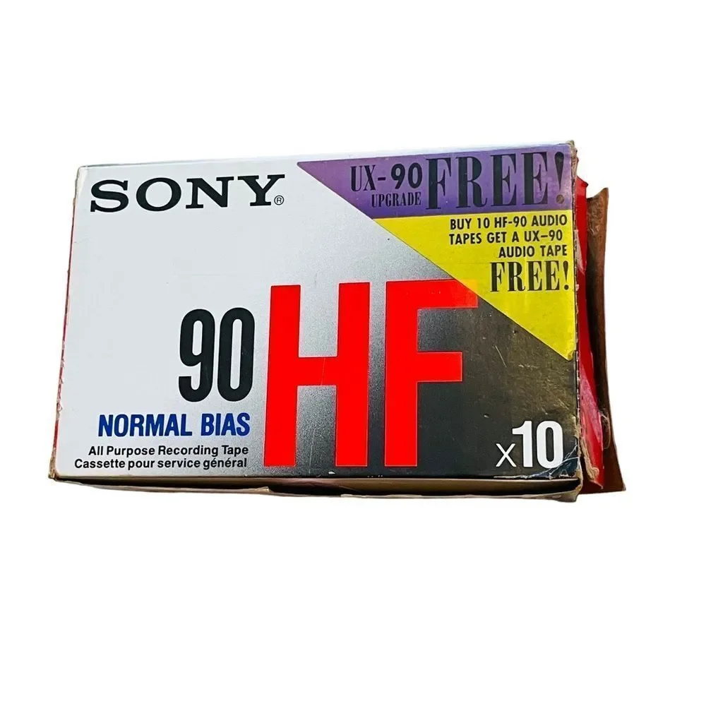 NIP 9-Pack Sony HF 90-Minute Blank Cassette Tapes